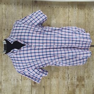 Izod Plaid Short Sleeve Button Shirt